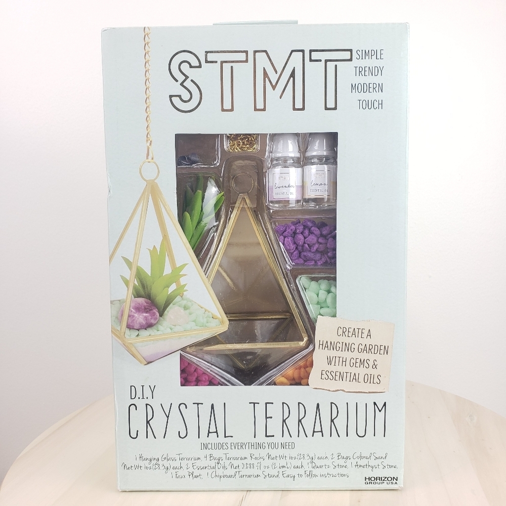 DIY Crystal Terrarium Kit STMT Coastal Cottagecore Minimalist Simple Fairycore